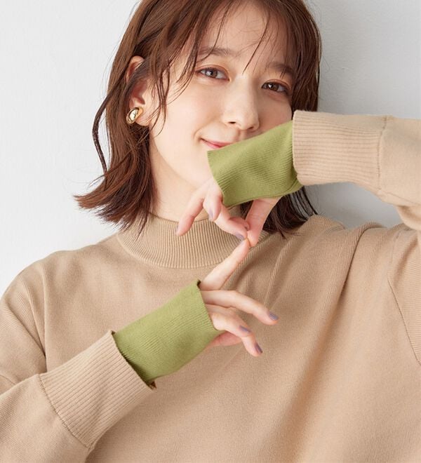 Viola e Viola（ヴィオラ エ ヴィオラ）の「洗えるもちもちレイヤード風ドルマンニット（ニット・セーター）」｜詳細画像