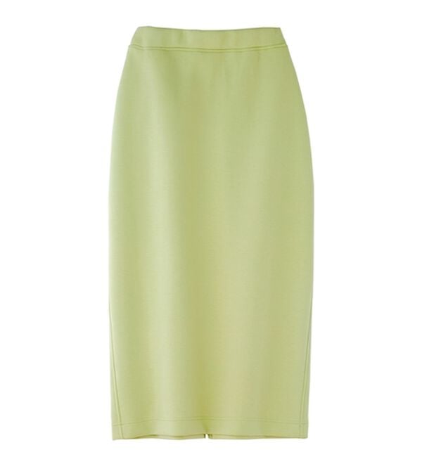 BELLUNA（ベルーナ）の「ポンチ素材きれい見えナロースカート（ロングスカート）」｜ライトグリーン