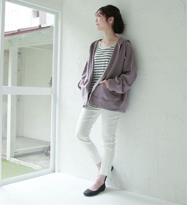 A HAPPY MARILYN（アハッピーマリリン）の「【Ｍ～８Ｌ】【選べる丈】のび～る ストレッチ ツイル 魔法の 美脚レギンスパンツ（スリム・スキニーパンツ）」｜詳細画像