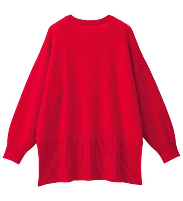 RANAN（ラナン）の「ワイドリブ使いカラーニットチュニック（ニット・セーター）」｜詳細画像