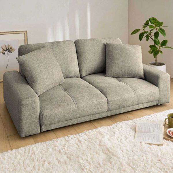 iellio（イエリオ）の「２人掛ローソファ＜フロアソファ＞（ソファ）」｜グレー