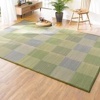 「お手入れカンタン防ダニはっ水い草ラグ（い草ラグ）」