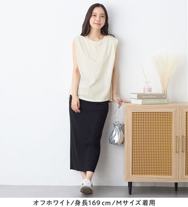 Viola e Viola（ヴィオラ エ ヴィオラ）の「【接触冷感】脇を見せたくない人のためのタンクトップ（タンクトップ・キャミソール）」｜詳細画像