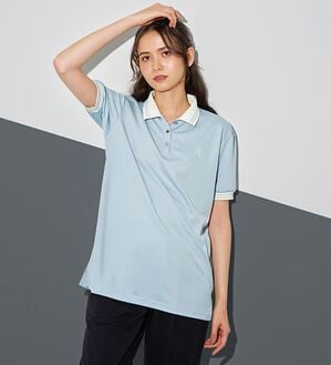 BELLUNA（ベルーナ）の「＜ａ．ｖ．ｖ　ｓｐｏｒｔ＞かのこ素材ポロシャツ（ポロシャツ）」｜サックス