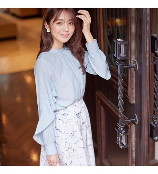 alotta（アロッタ）の「フリル袖プチハイネックブラウス（ブラウス）」｜詳細画像