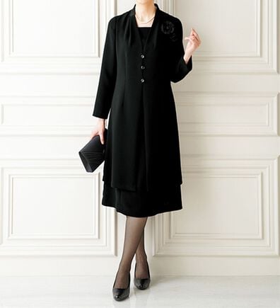 ルフラン（ルフラン）の「脱ぎ着が簡単！オールシーズンワンピース（ブラックフォーマル（喪服・礼服））」