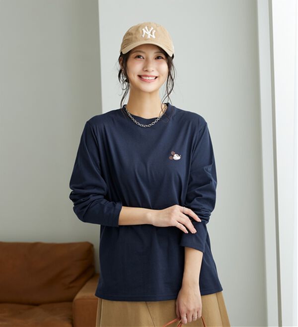 BELLUNA（ベルーナ）の「＜Ｄｉｓｎｅｙ＞【ミッキー】プリントビックTシャツ（カットソー）」｜詳細画像