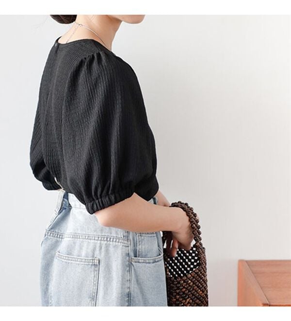 GeeRA（ジーラ）の「バルーンスリーブジャカードカットソー（カットソー）」｜詳細画像