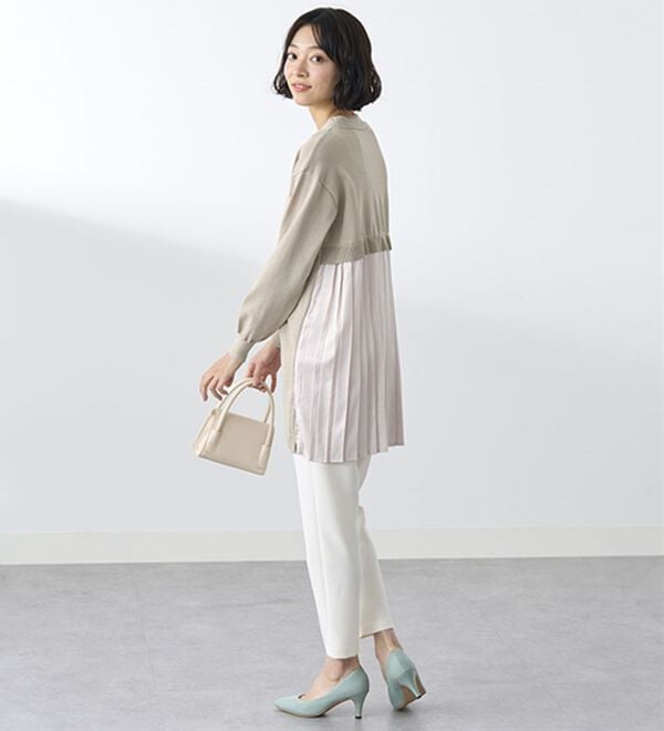 BELLUNA（ベルーナ）の「スタイルアップ！バックプリーツカーディガン（ニットカーディガン）」｜詳細画像