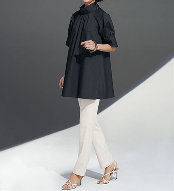 BELLUNA（ベルーナ）の「汚れが落ちやすい白！ストレートパンツ（フルレングスパンツ）」｜詳細画像