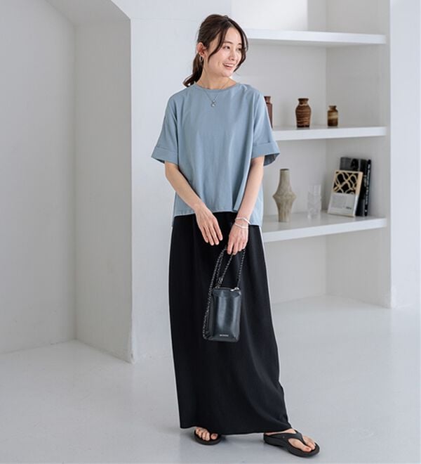 BELLUNA（ベルーナ）の「ヒンヤリ実感！大人顔サマ見えゆったりＴシャツ（Tシャツ）」｜詳細画像