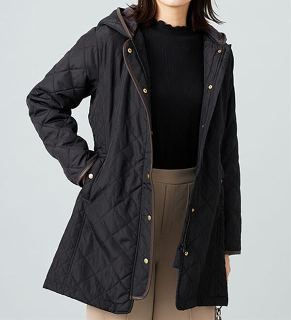 BELLUNA（ベルーナ）の「パイピング使いキルトデザインコート（ロングコート）」｜詳細画像