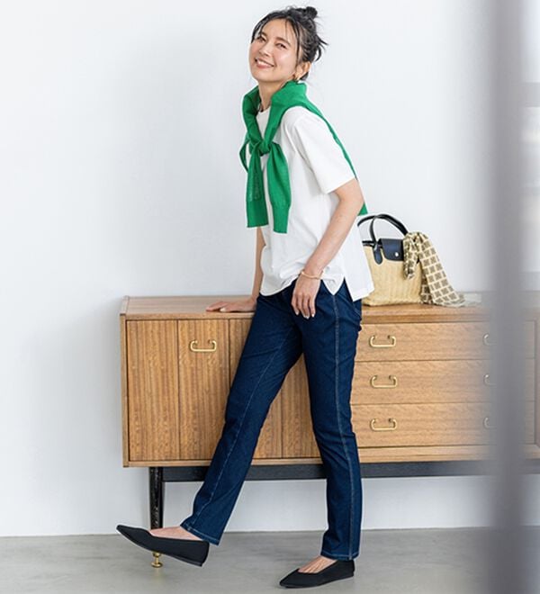 BELLUNA（ベルーナ）の「【選べる袖丈】＜エアリーアイスコットン＞オーバーサイズＴシャツ（カットソー）」｜詳細画像