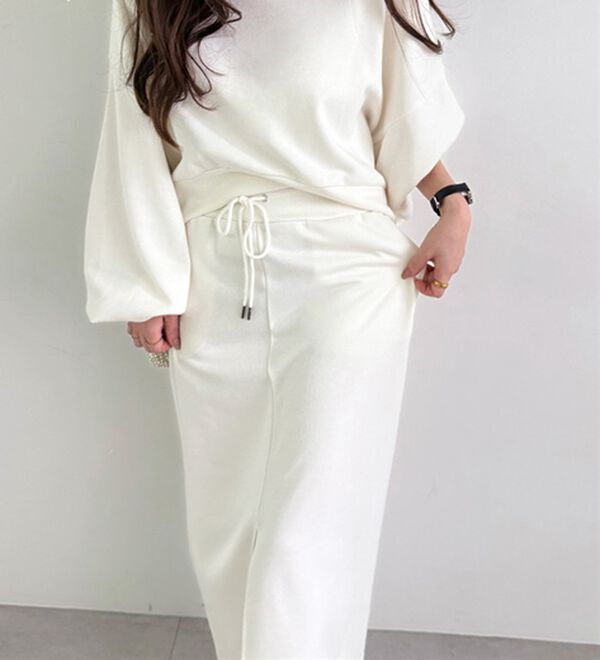 GeeRA（ジーラ）の「フロントスリットスウェットナロースカート（ロングスカート）」｜詳細画像