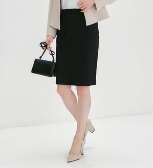 RANAN（ラナン）の「夏に嬉しい機能付！ストレッチタイトスカート（ひざ丈スカート）」｜ブラック