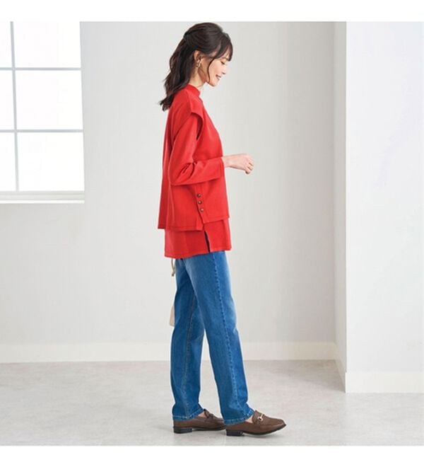 BELLUNA（ベルーナ）の「ベスト付ニットチュニックアンサンブル（アンサンブル）」｜詳細画像