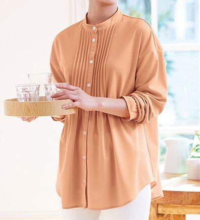 LAVIENNE（ラヴィエンヌ）の「家事にぴったりピンタックシャツ（シャツ）」