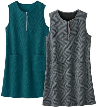 BELLUNA（ベルーナ）の「【２枚組】ジップデザインジャカードジャンパースカート（ジャンパースカート）」