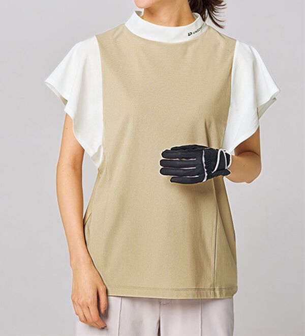 BELLUNA（ベルーナ）の「＜ＦＬＥＸ　ＤＲＹ＞配色フレアースリーブトップス（カットソー）」｜ベージュ系