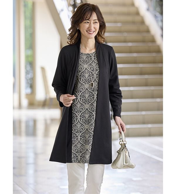 BELLUNA（ベルーナ）の「フクレジャカード使いトッパーアンサンブル（アンサンブル）」｜詳細画像