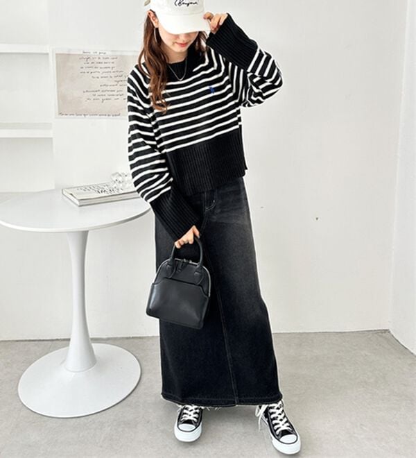 GeeRA（ジーラ）の「【ＵＳ．ＰＯＬＯ　ＡＳＳＮ】ショート丈ニット（ニット・セーター）」｜詳細画像