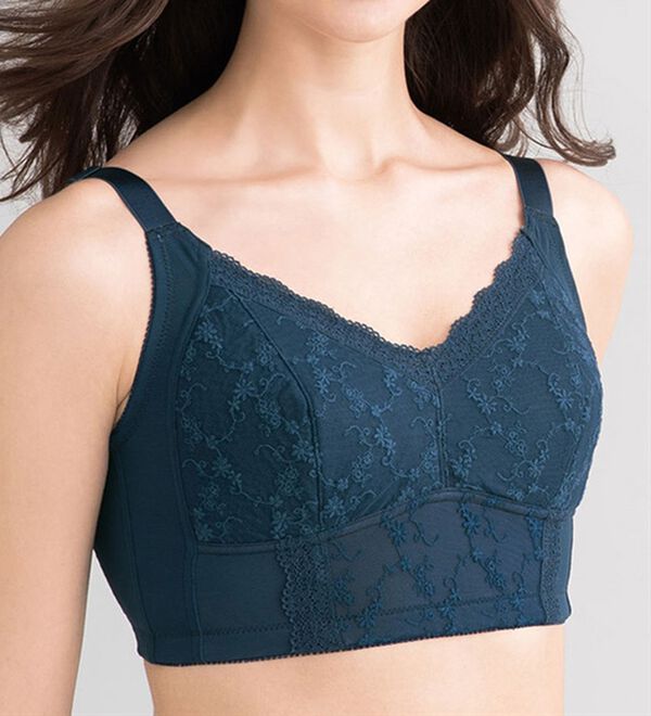 LAVIENNE（ラヴィエンヌ）の「【３色組】グラマーさんの刺しゅうレースブラ（ブラジャー）」｜詳細画像