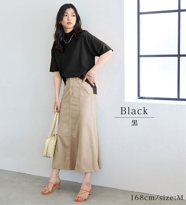 BELLUNA（ベルーナ）の「Ｔシャツが苦手な方に！ひんやり綿混ニットＴ【選べるデザイン】（ニット・セーター）」｜詳細画像