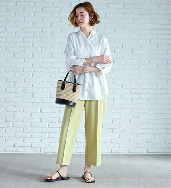 BELLUNA（ベルーナ）の「サラリ美脚見え！タック使いワイドパンツ（ワイドパンツ・ガウチョ）」｜詳細画像