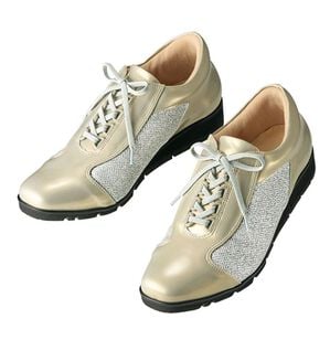 ルフラン（ルフラン）の「時見さんのスッと履ける５Ｅお出掛けデザインスニーカー（スニーカー）」｜シルバー