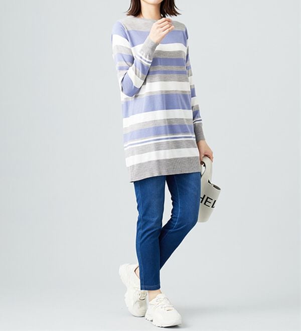 BELLUNA（ベルーナ）の「カシミヤタッチニットチュニック（チュニック）」｜詳細画像