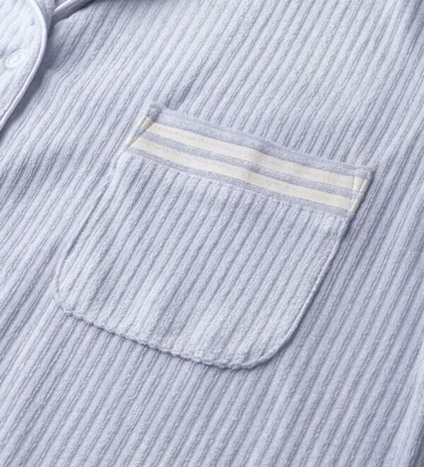 YU'NOW（ユナウ）の「【上下２点セット】ひんやりとろけるリブパイルシャツパジャマ（パジャマ・ルームウェア）」｜詳細画像