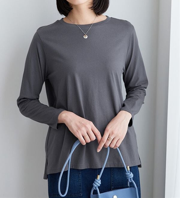 BELLUNA（ベルーナ）の「綿１００％大人顔サマ見えプルオーバー（カットソー）」｜詳細画像