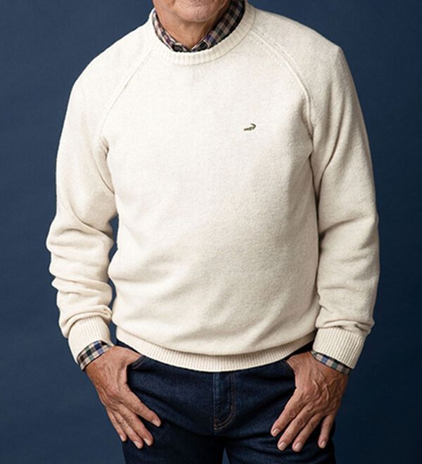 「＜クロコダイル＞天竺ニットクルーセーター（メンズニット・セーター）」｜詳細画像