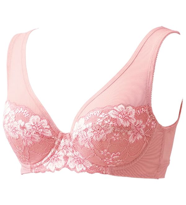 LAVIENNE（ラヴィエンヌ）の「背中すっきりなめらかブラジャー（ブラジャー）」｜ピンク