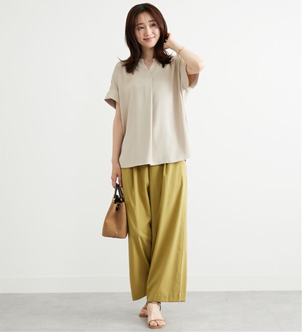 BELLUNA（ベルーナ）の「〈オフィス対応〉スキッパーブラウス（ブラウス）」｜詳細画像