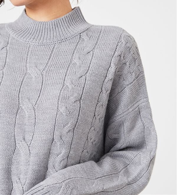 BELLUNA（ベルーナ）の「ケーブル柄ロング丈ニットワンピース（ニットワンピース）」｜詳細画像