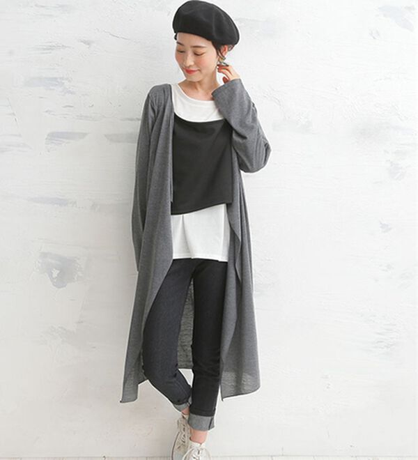 A HAPPY MARILYN（アハッピーマリリン）の「【Ｍ～８Ｌ】サイズ追加！！ＵＶカット 長袖 トッパー カーディガン（ニットカーディガン）」｜詳細画像