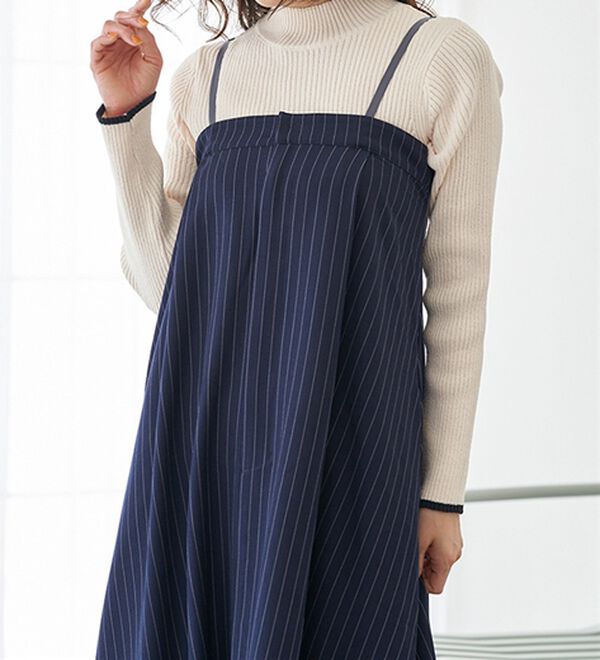 RANAN（ラナン）の「もちもちリブパイピングハイネックニット（ニット・セーター）」｜詳細画像