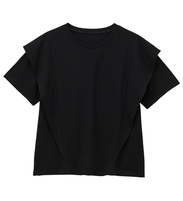 RANAN（ラナン）の「【ひんやり】華奢見えラッフルショルダーTシャツ（カットソー）」｜詳細画像