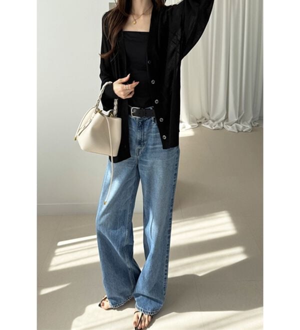 GeeRA（ジーラ）の「接触冷感！Ｖネックカーディガン（ニットカーディガン）」｜詳細画像