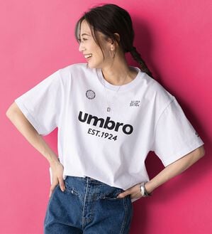 BELLUNA（ベルーナ）の「【ＵＭＢＲＯ】綿１００％サッカーロゴＴシャツ（カットソー）」｜オフ白(ロゴ)