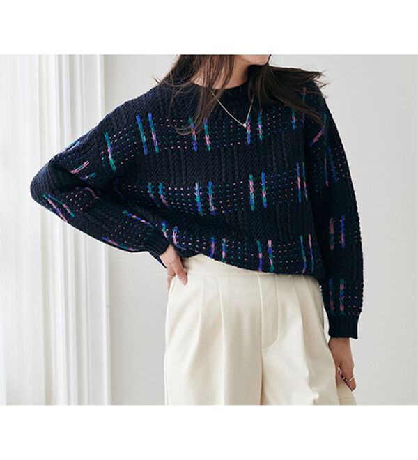 RANAN（ラナン）の「カラフルニットプルオーバー（ニット・セーター）」｜詳細画像
