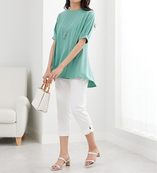 BELLUNA（ベルーナ）の「バックフレアーパフ袖プルオーバー（カットソー）」｜詳細画像