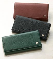 「＜ゴールデンベア＞卓越した手触りディアスキン長財布（メンズ財布・パスケース）」