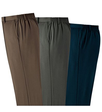 「【３本組】日本製お父さんの安心いっぱいスラックス（メンズフルレングスパンツ）」