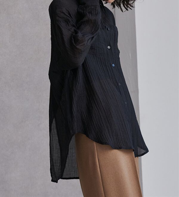 RANAN（ラナン）の「バックスリットシアーシャツ（シャツ）」｜詳細画像