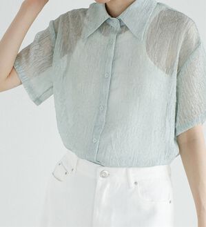 GeeRA（ジーラ）の「ニュアンスワッシャーシアーシャツ（シャツ）」｜詳細画像