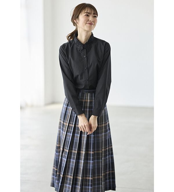 BELLUNA（ベルーナ）の「シャツコーデを更新！衿レースブラウス（ブラウス）」｜詳細画像