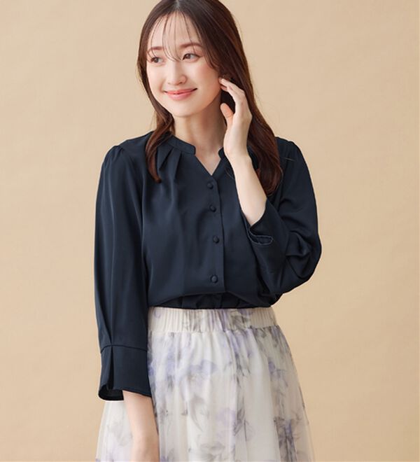 alotta（アロッタ）の「キャンディースリーブくるみボタンブラウス（ブラウス）」｜詳細画像