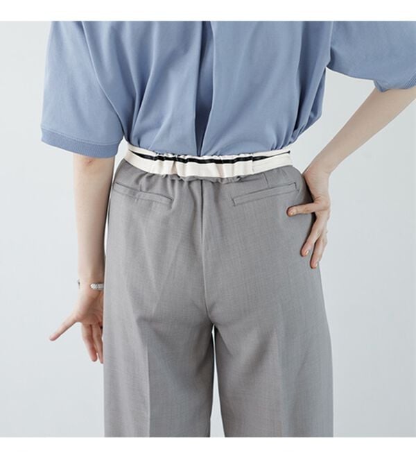 GeeRA（ジーラ）の「２ＷＡＹハイウエストスラックスパンツ（フルレングスパンツ）」｜詳細画像